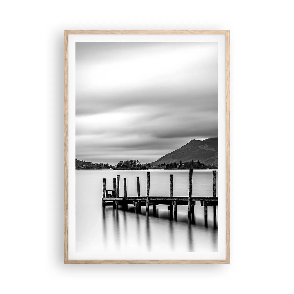Poster in light oak frame - Tranquility and Power - 70x100 cm