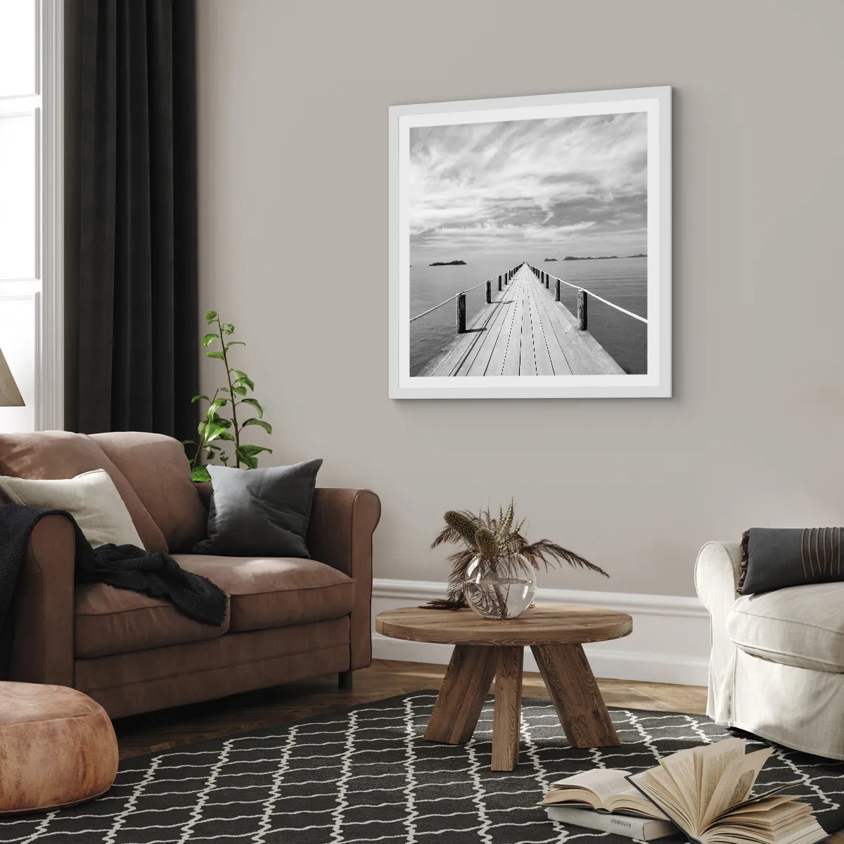 Poster in white frmae - Maybe a Trip… - 60x60 cm