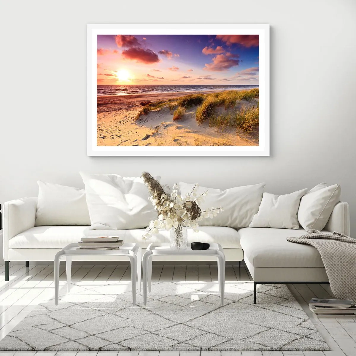 Poster in white frmae - Air Smells of Summer - 50x40 cm