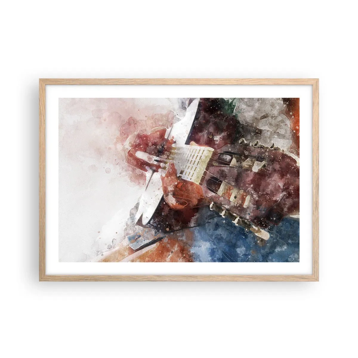 Poster in light oak frame - And What do You Think? - 70x50 cm