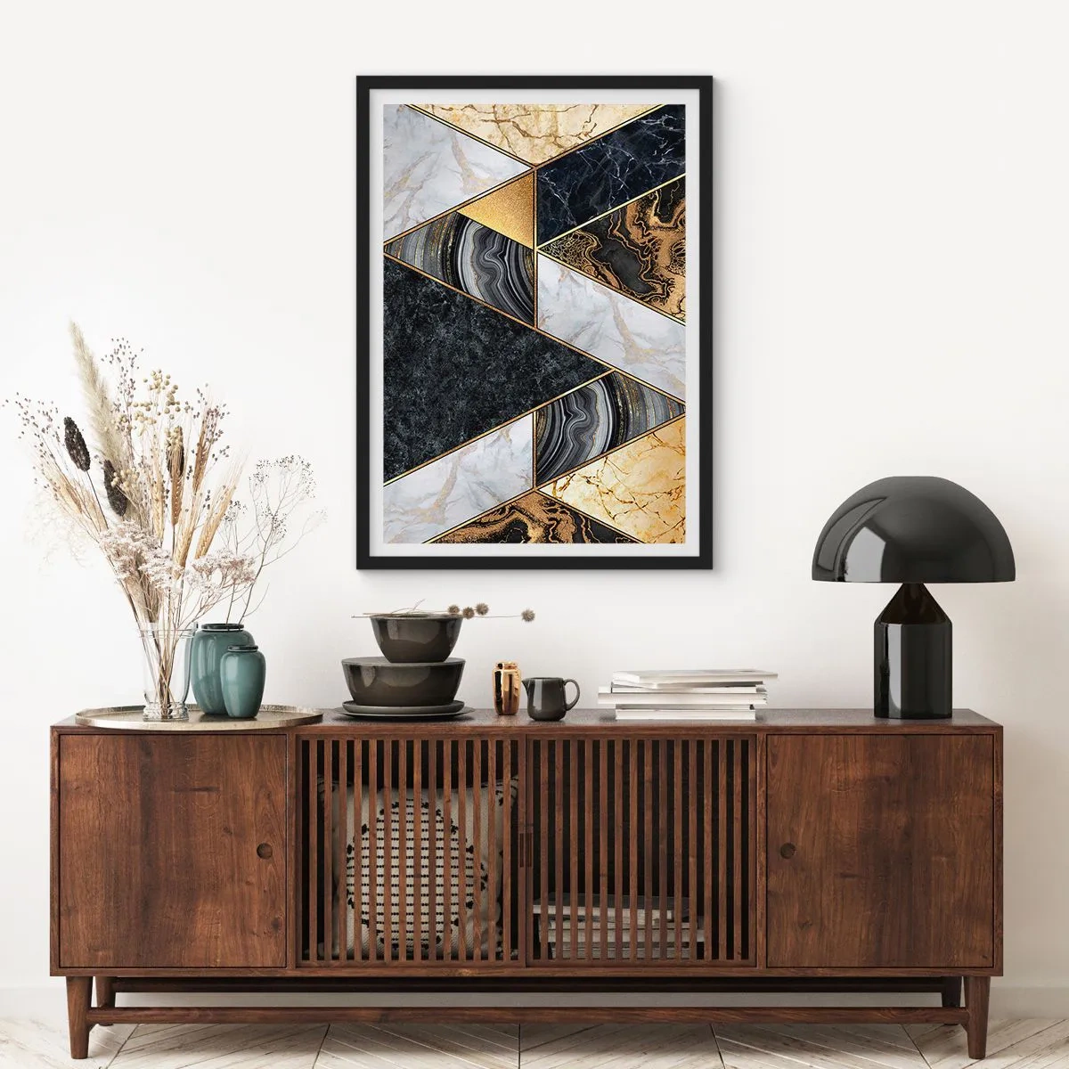 Poster in black frame - Stone on Stone - 61x91 cm