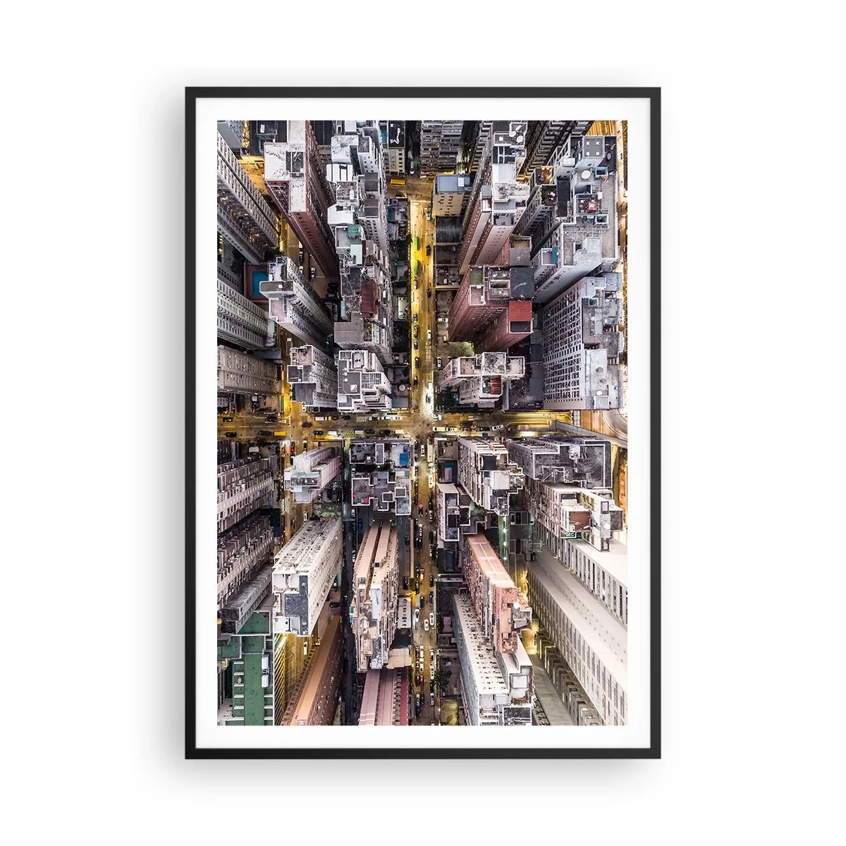 Poster in black frame - Greetings from Hong Kong - 70x100 cm