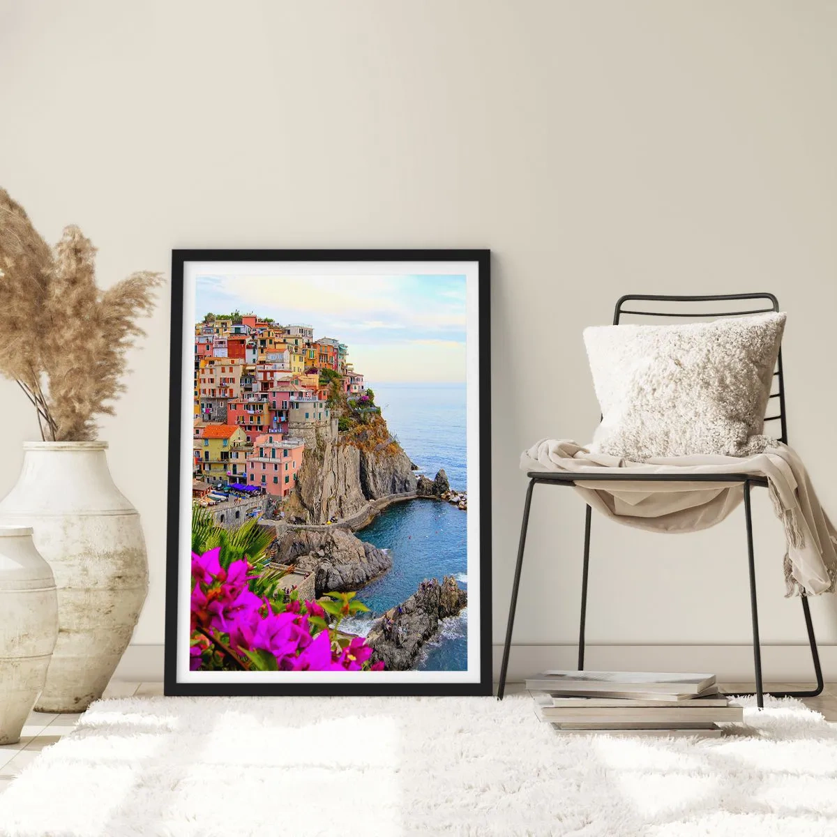 Poster in black frame - Laughing City - 61x91 cm