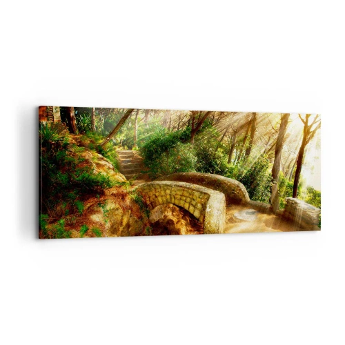 Canvas picture - From the Bridge to Enchanted Forest - 120x50 cm