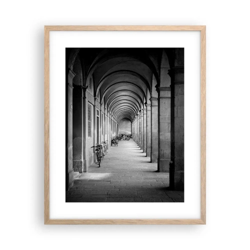 Poster in light oak frame - Under the Arcades - 40x50 cm