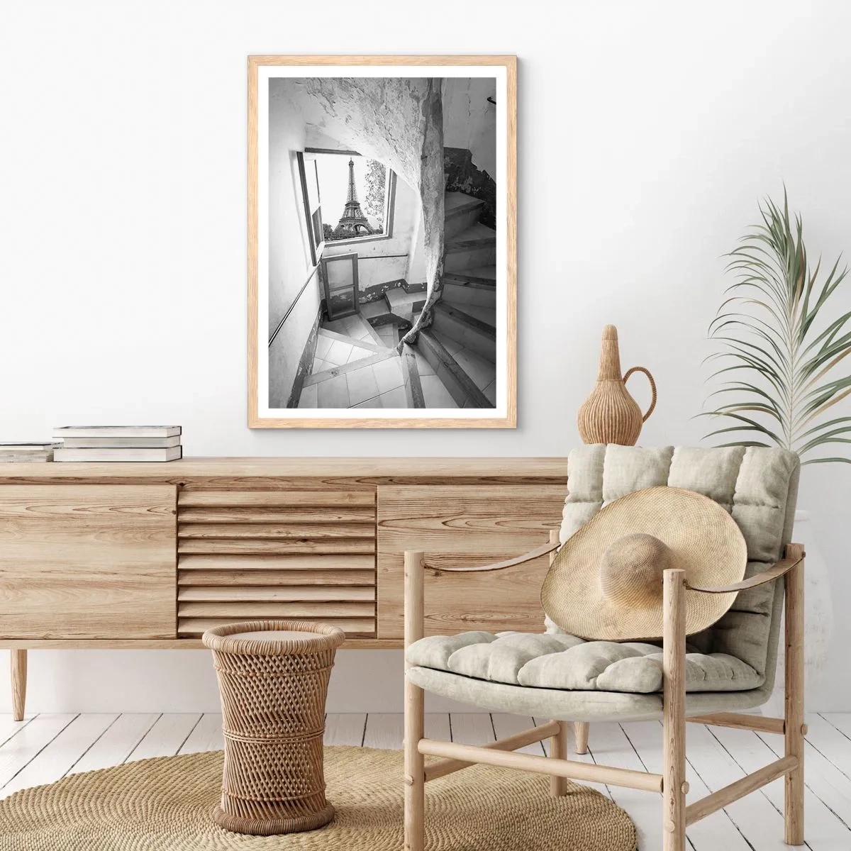 Poster in light oak frame - What a View! - 30x40 cm