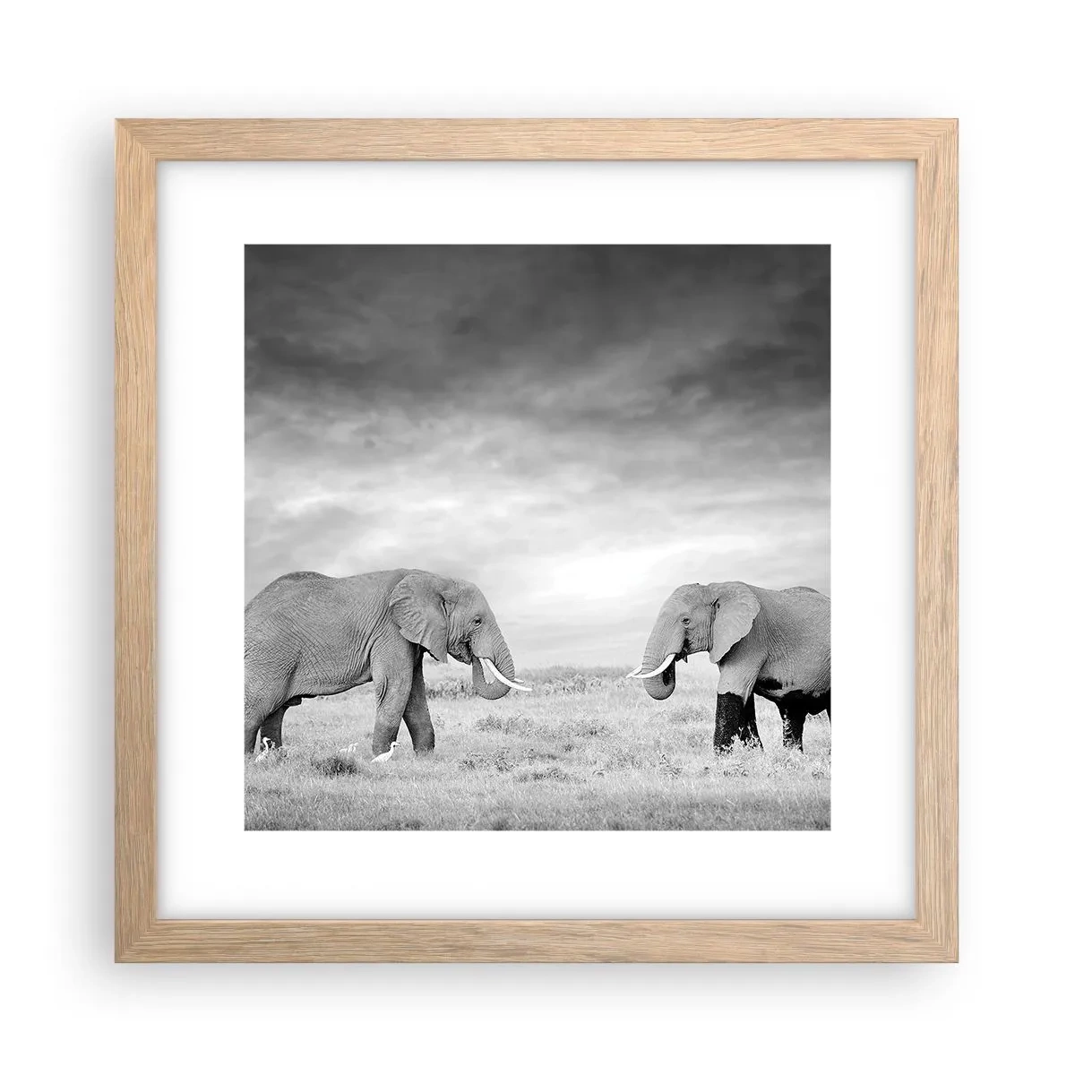 Poster in light oak frame - Grey Is Beautiful - 30x30 cm