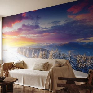 Self-Adhesive Photo Wallpaper Deluxe Sticker - In Plain Daylight - Landscape, Mountains, Winter - 100x70 cm