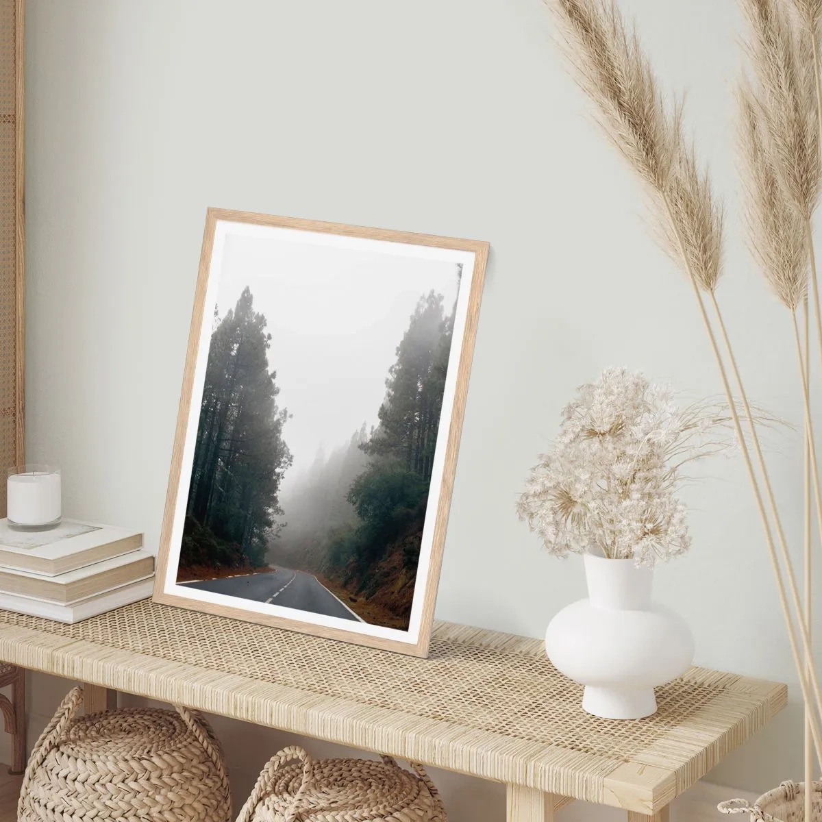 Poster in light oak frame - Tale of a Magic Forest - 70x100 cm