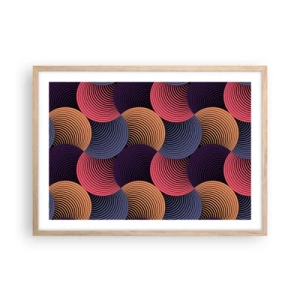 Poster in light oak frame - In a Circular Rhythm - 70x50 cm
