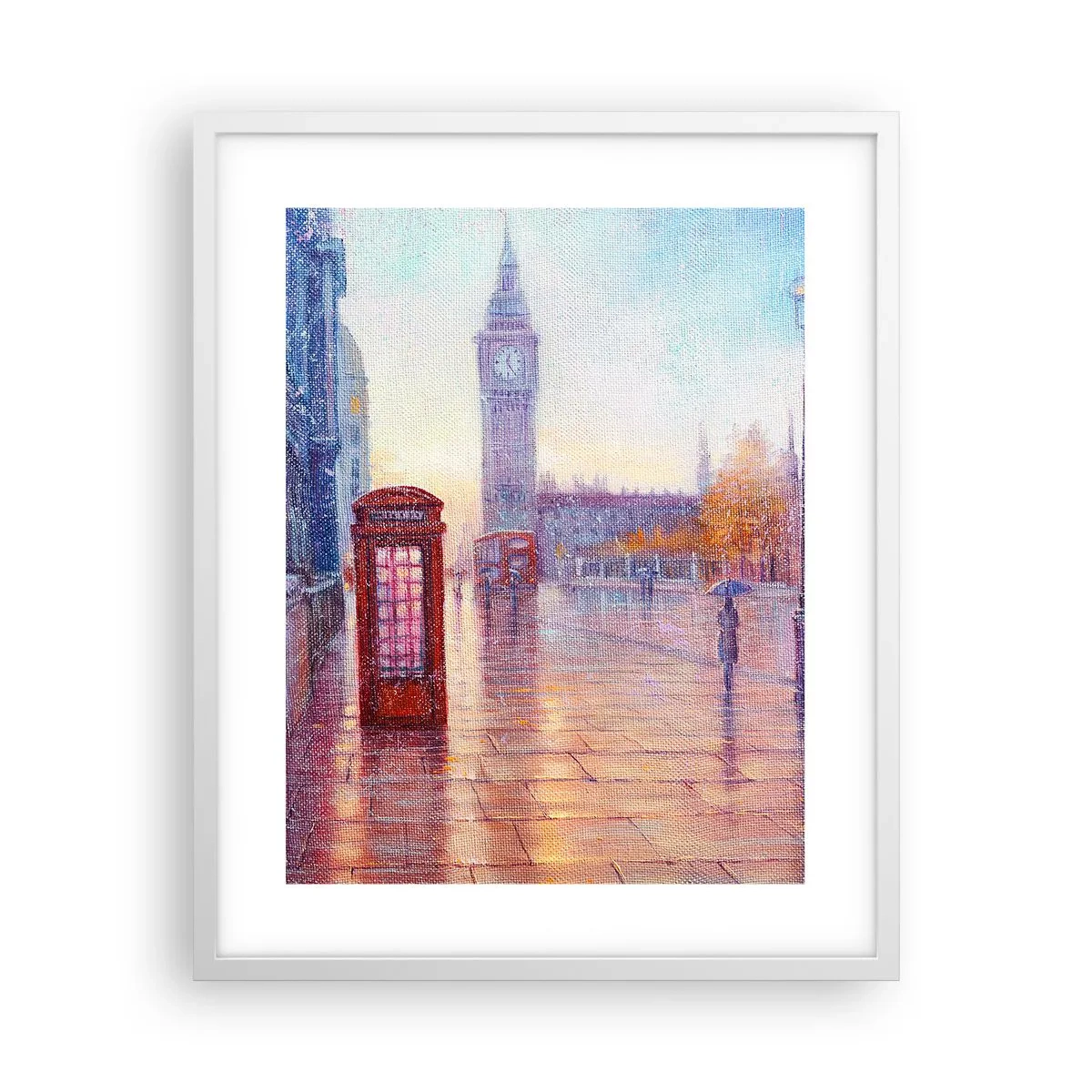 Poster in white frmae - London Autumn Day - 40x50 cm
