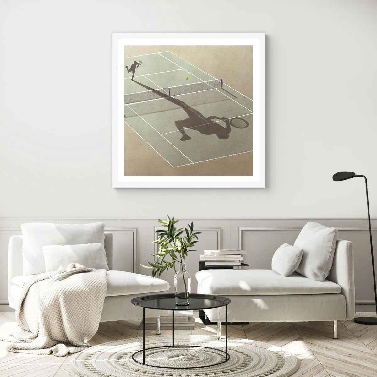 Poster in white frmae - Overcoming Yourself - 40x40 cm