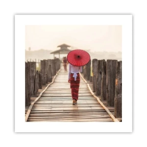 Poster - On an Old Bridge - 40x40 cm