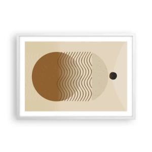 Poster in white frmae - About the Origin of Geometrical Figures - 70x50 cm