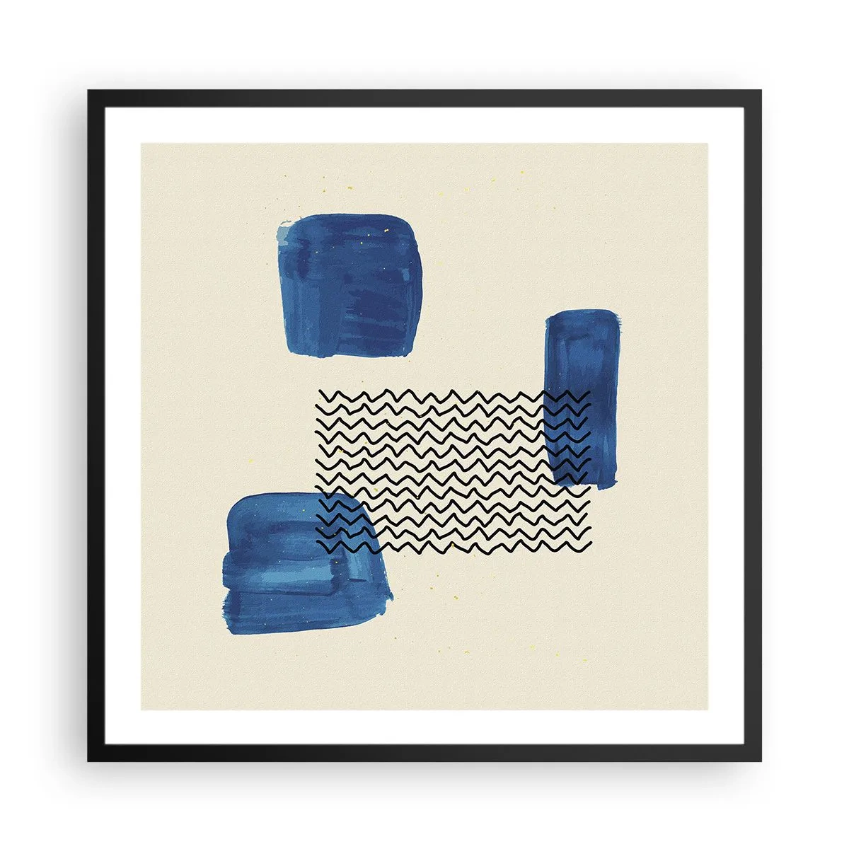 Poster in black frame - Abstract Quartet - 60x60 cm