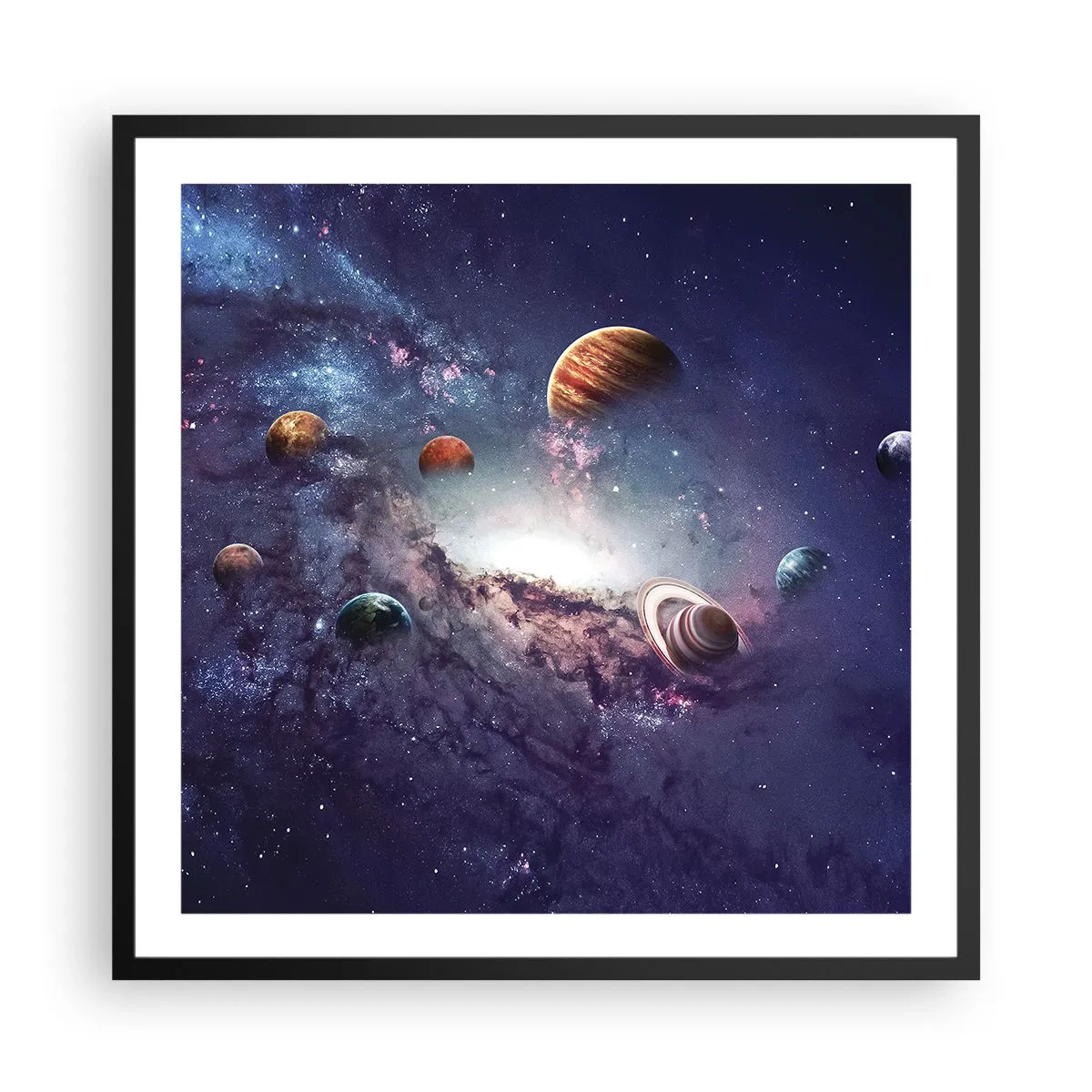 Poster in black frame - Solar-Dancing System - 60x60 cm