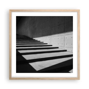 Poster in light oak frame - Raw Beauty of Modernism - 50x50 cm