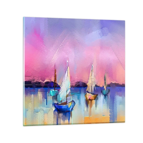 Glass picture - Direction: High Sees - 40x40 cm