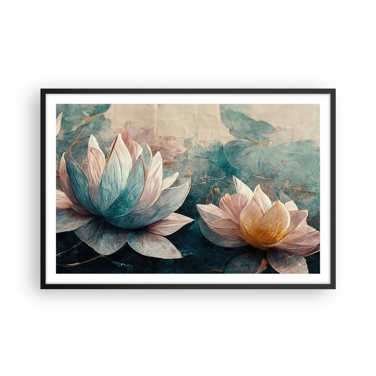 Poster in black frame - Stars of the Lake - 91x61 cm