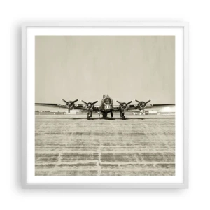 Poster in white frmae - Ready as Always - 60x60 cm