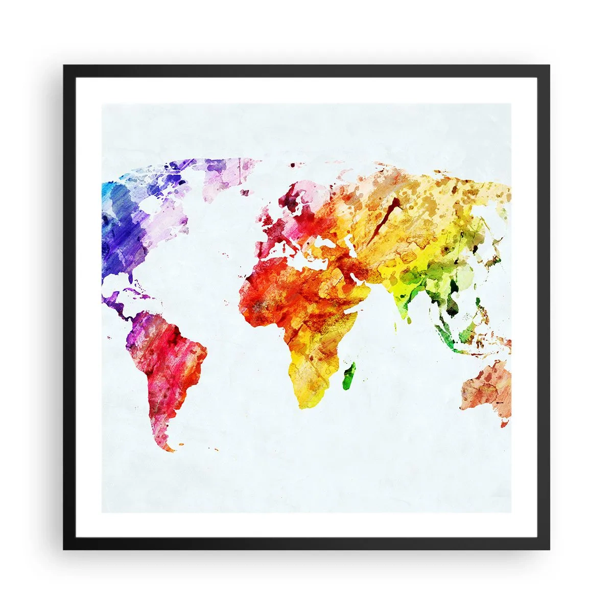 Poster in black frame - All Colours of Light - 60x60 cm
