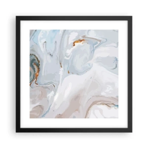 Poster in black frame - White Fusion - 40x40 cm