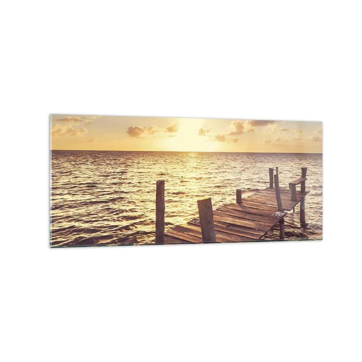 Glass picture - Golden Land of Tranquility - 120x50 cm