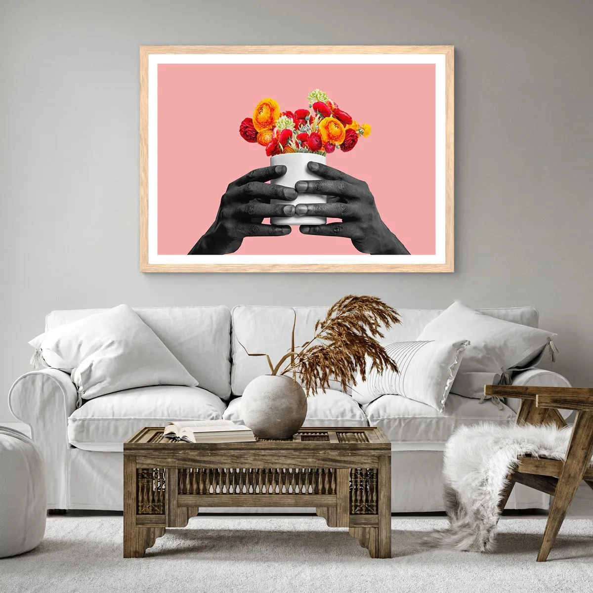 Poster in light oak frame - Apotheosis of Life - 70x50 cm