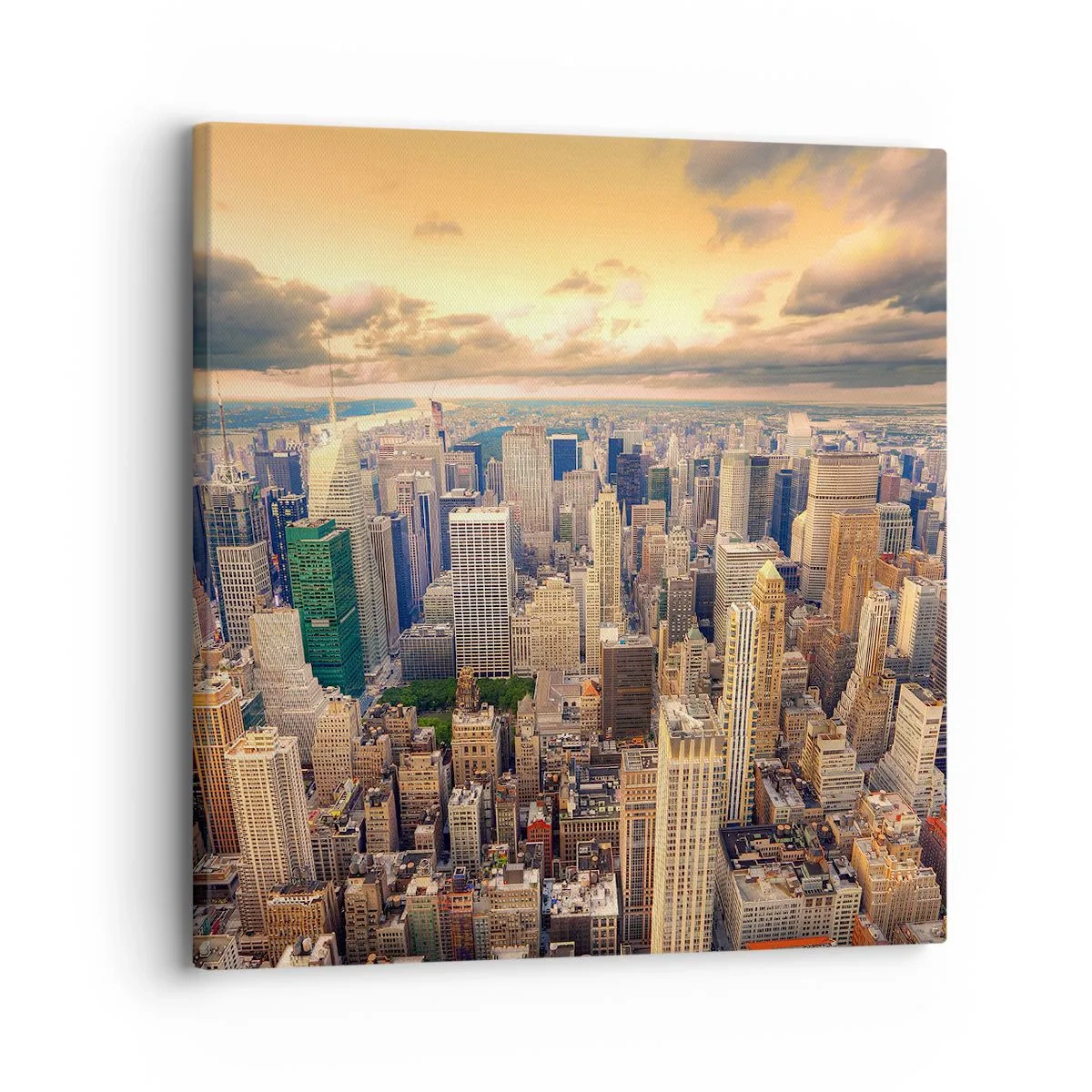 Canvas picture - Metropolis in Gold - 30x30 cm