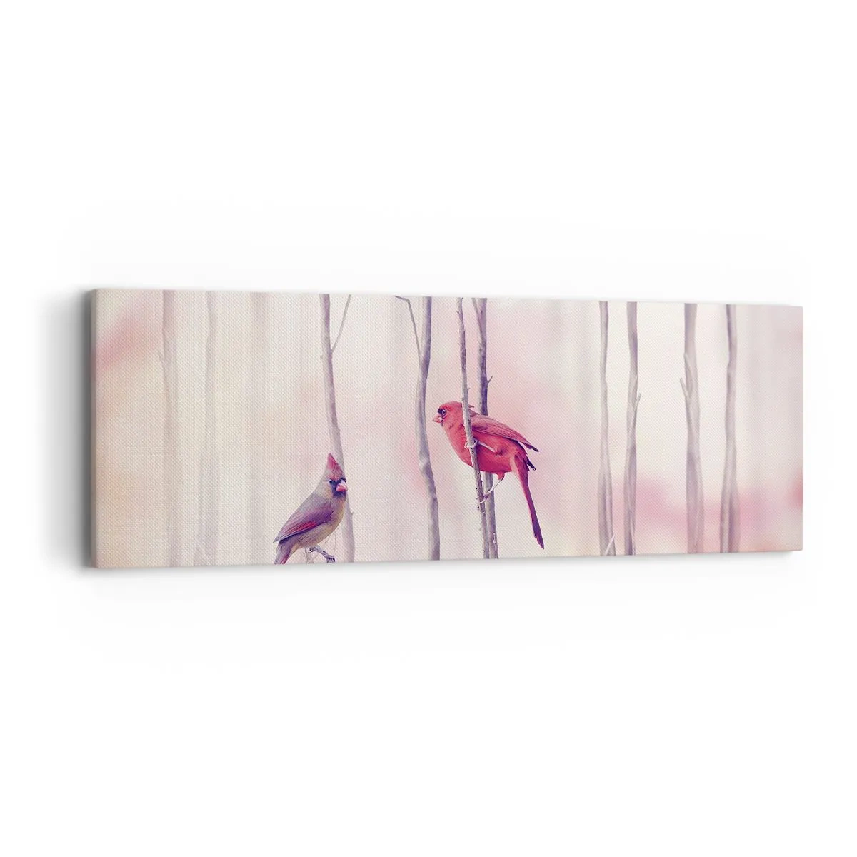 Canvas picture - Tale of a Pink Forest - 90x30 cm