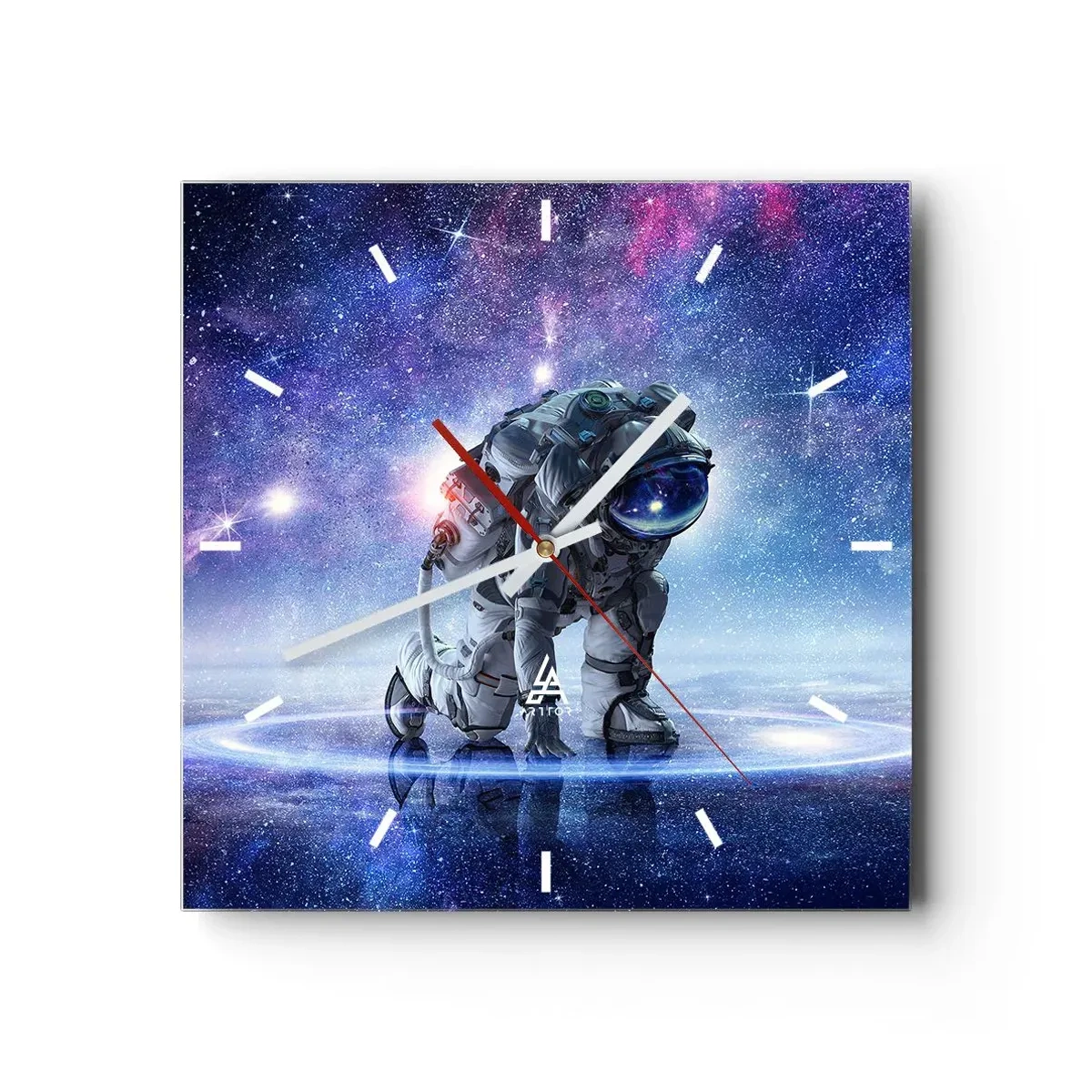 Wall clock - Clock on glass - Starry Night above Me - 30x30 cm