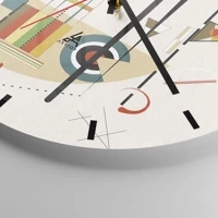 Clock face with lines