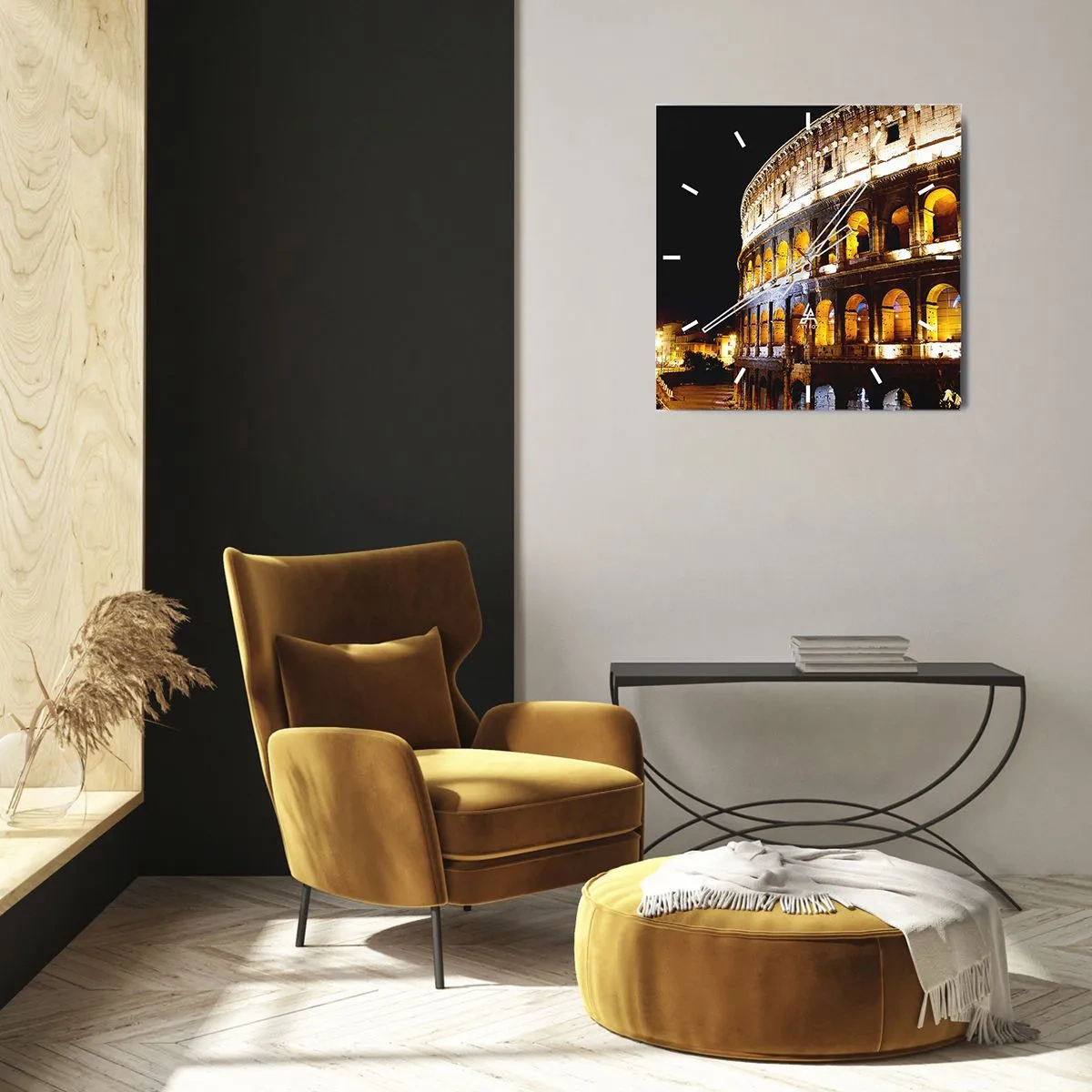 Wall clock - Clock on glass - Olympics Must Start - 30x30 cm