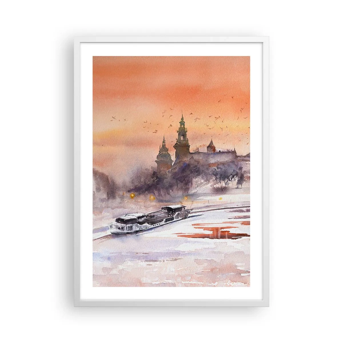 Poster in white frmae - Royal Sunset - 50x70 cm