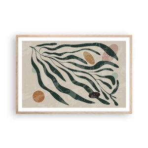Poster in light oak frame - Among the Green - 91x61 cm