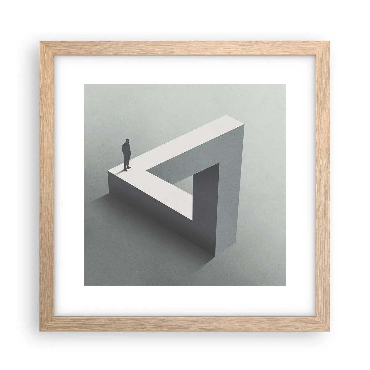 Poster in light oak frame - And Yet It Is Possible - 30x30 cm
