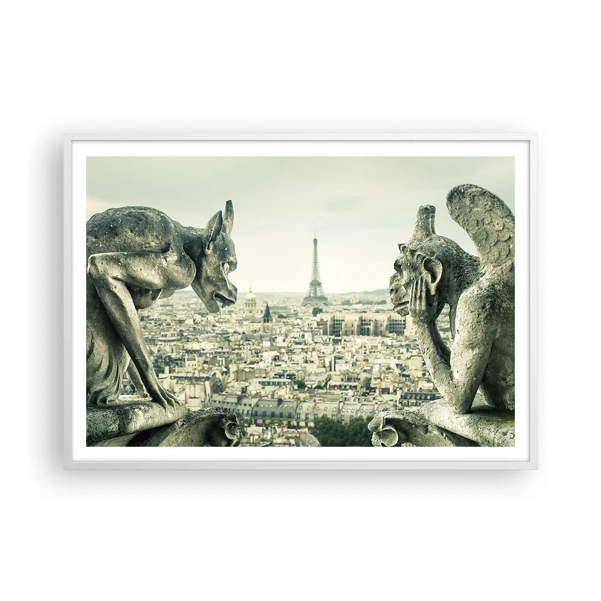 Poster in white frmae - Parisian Talks - 100x70 cm
