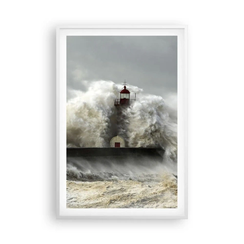 Poster in white frmae - Rage of the Ocean - 61x91 cm