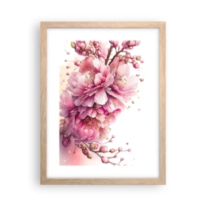 Poster in light oak frame - Land of Cherry Blossoms - 30x40 cm