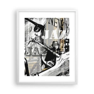 Poster in white frmae - In the Rhythm of New York - 40x50 cm