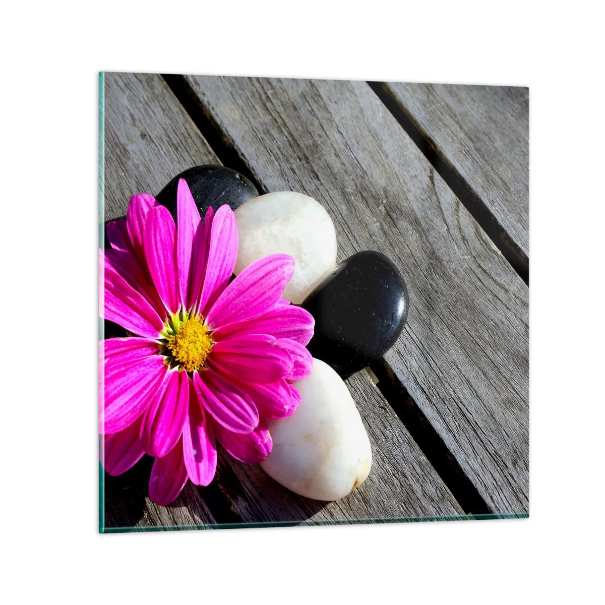 Glass picture - Rest on a Pier - 40x40 cm