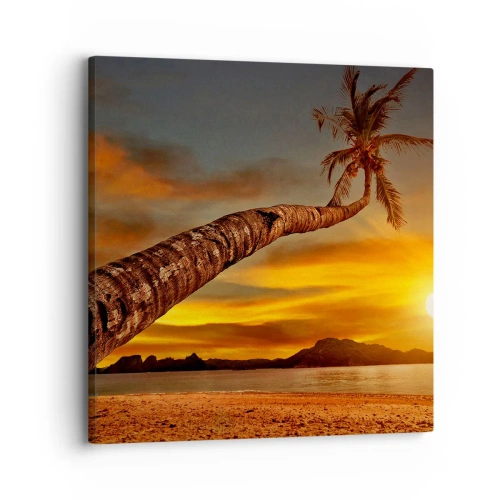 Canvas picture - Exotic Holiday, Caribbean Adventure - 30x30 cm