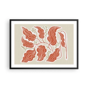 Poster in black frame - Folk and Coral - 70x50 cm