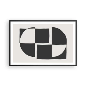 Poster in black frame - Antithesis-Synthesis - 91x61 cm