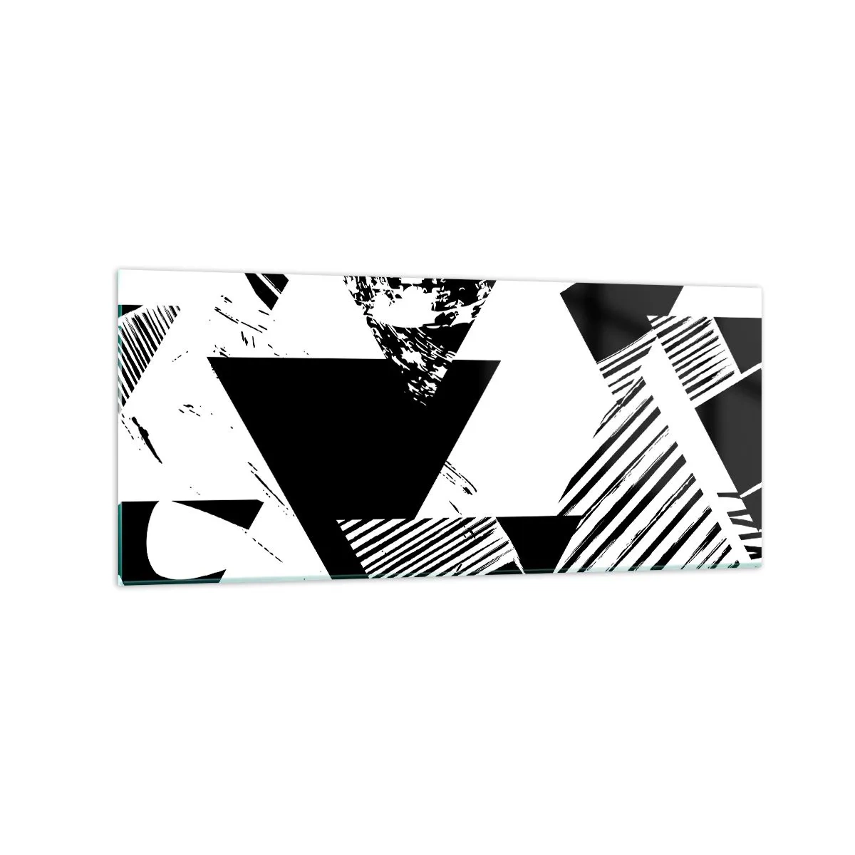 Glass picture - Rain of Triangles - 120x50 cm