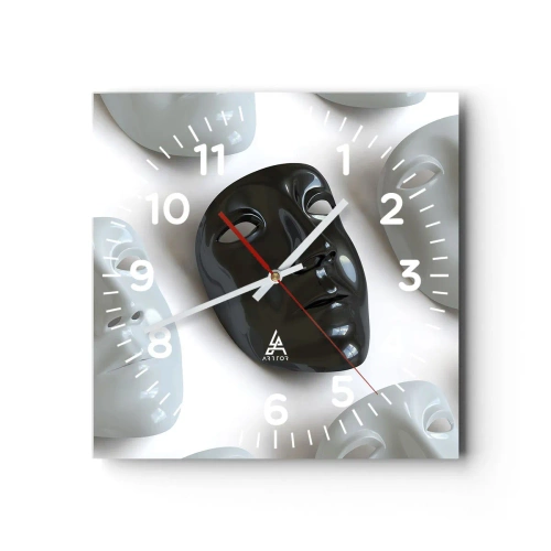 Wall clock - Clock on glass - How to Stand Out? - 30x30 cm