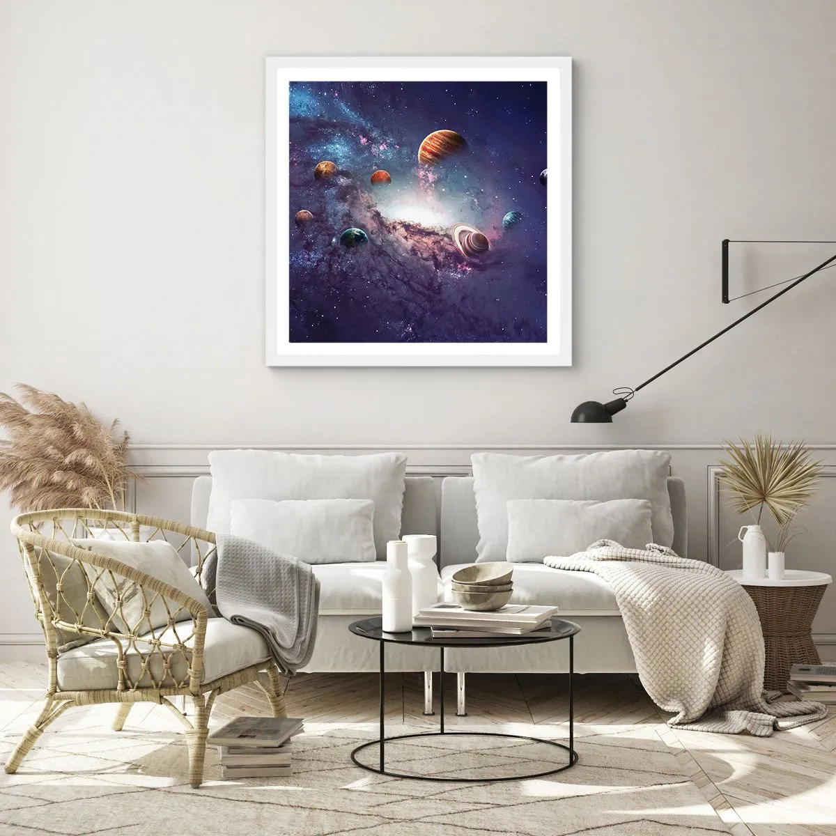 Poster in white frmae - Solar-Dancing System - 40x40 cm