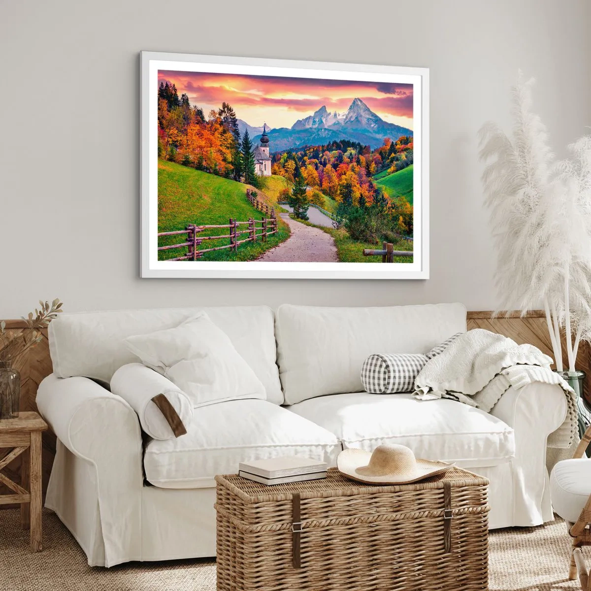 Poster in white frmae - Landscape Like a Picture - 70x50 cm