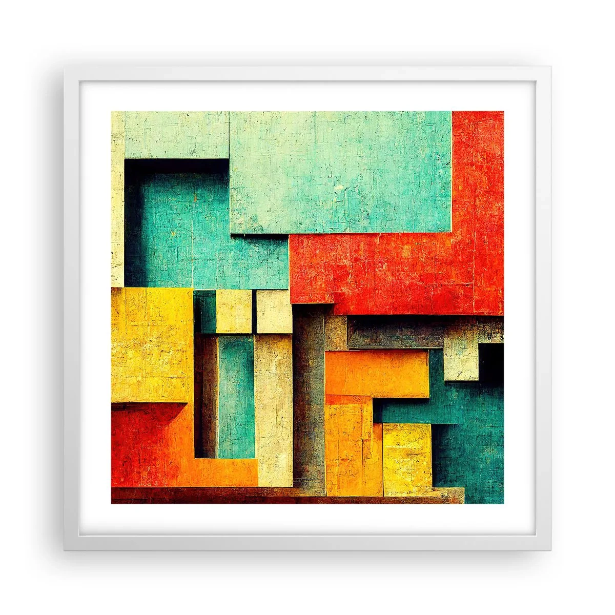 Poster in white frmae - Festival of Right Angles - 50x50 cm