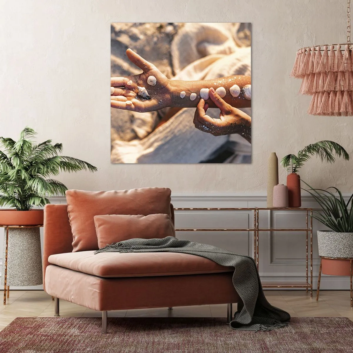 Canvas picture - Beauty at Hand - 50x50 cm